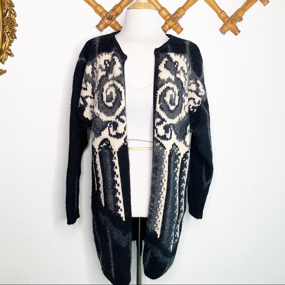 Vintage Ellen Tracy Wool Blend Grandma Cardigan